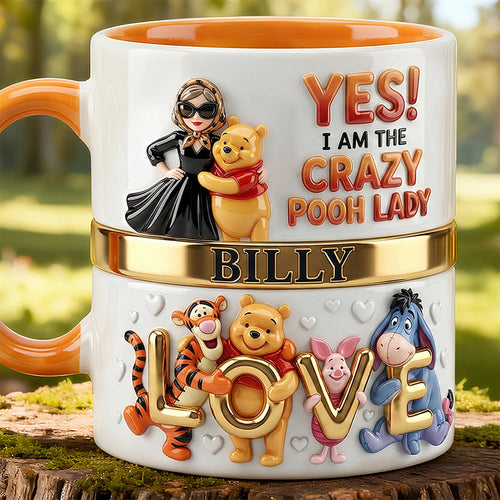 Forever Friends Coffee Mug - Personalized Gift for the Crazy Pooh Lady Coffee Mug PopCulturePrints