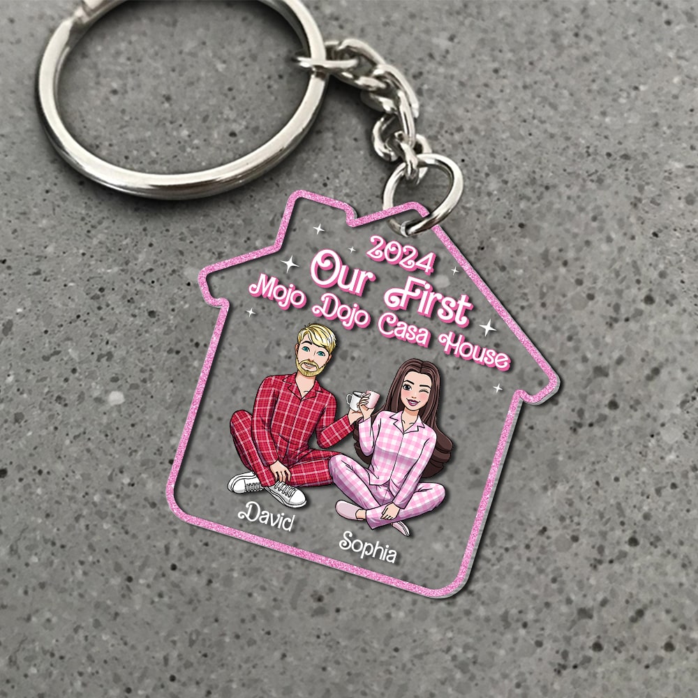 Our First Mojo Dojo Casa House Keychain - Personalized Gift for Couples Keychains PopCulturePrints