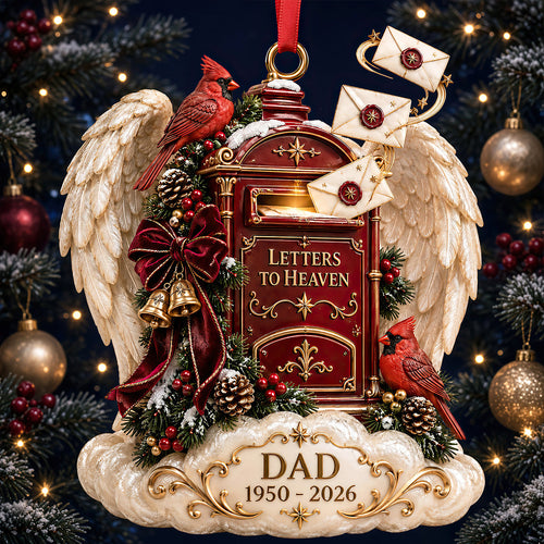 Letters to Heaven Christmas Ornament - Personalized Gift for Dad Ornament PopCulturePrints