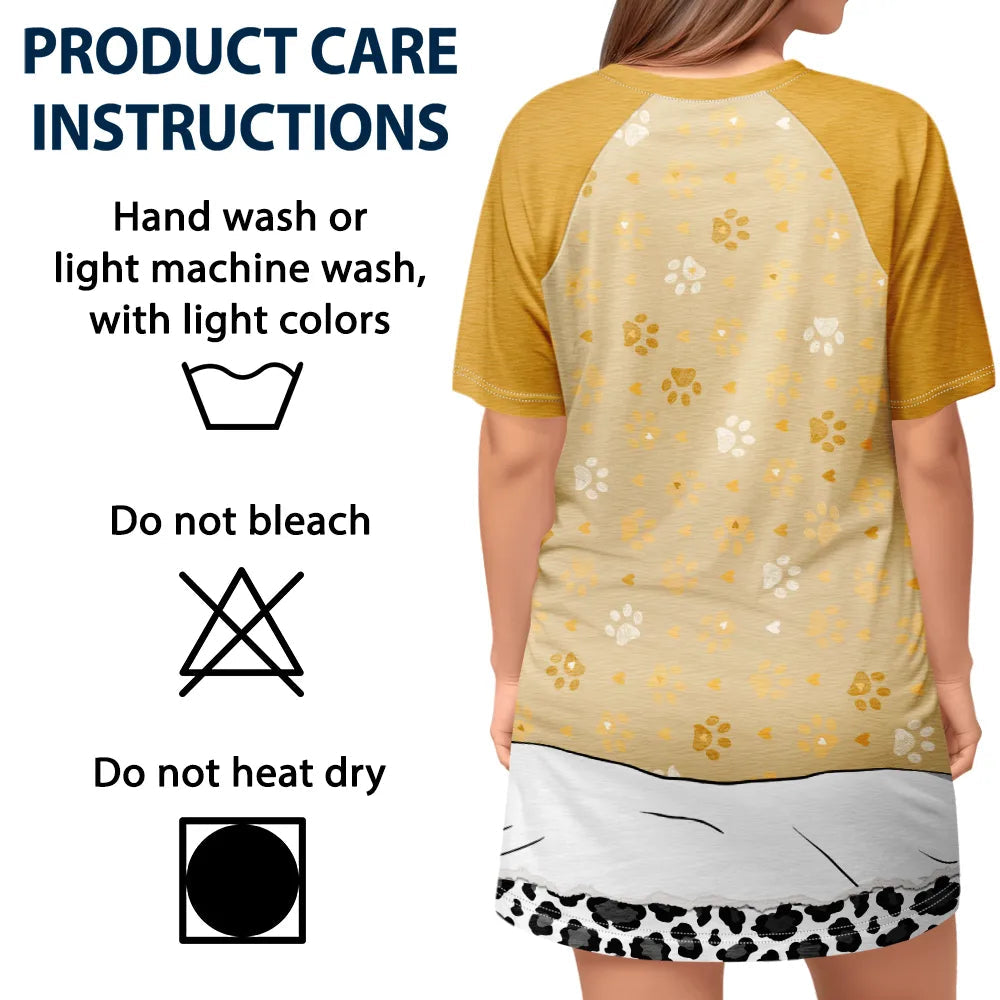 Official Sleep Tee - Personalized Dog Mom Sleep Shirt for Loving Moms & Grandmas Women's Sleep Tee PopCulturePrints