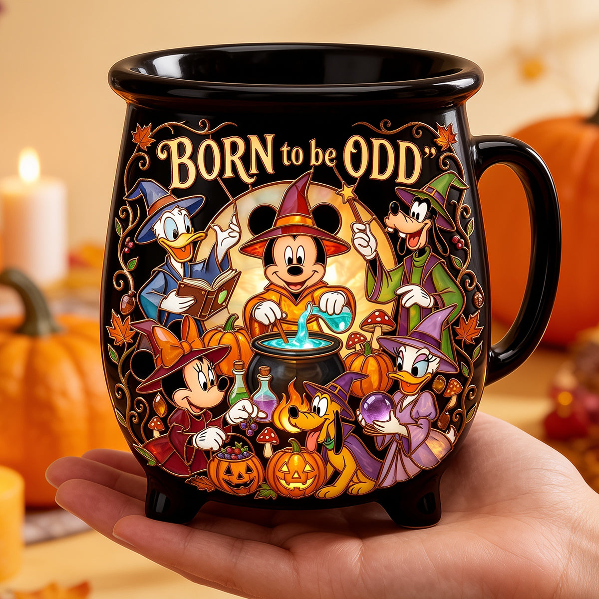 Born to be Odd - Personalized Odd Witches Ceramic Cauldron Mug Cauldron Mug PopCulturePrints
