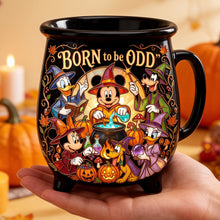 Load image into Gallery viewer, Born to be Odd - Personalized Odd Witches Ceramic Cauldron Mug Cauldron Mug PopCulturePrints
