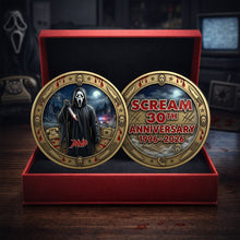 Load image into Gallery viewer, Celebrate 30 Years of Horror with a Personalized Touch - 30 Years Anniversary Metal Coin for Horror Fans Coin PopCulturePrints
