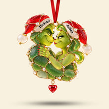 Load image into Gallery viewer, “Celebrate Your Love with a Charming Twist!” - Cute Sea Glass Effect Ornament - Personalized Gift for Couples
