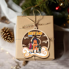 Load image into Gallery viewer, Personalized &#39;Best Dad Ever&#39; Anime Inspired Wood Ornament Ornament PopCulturePrints
