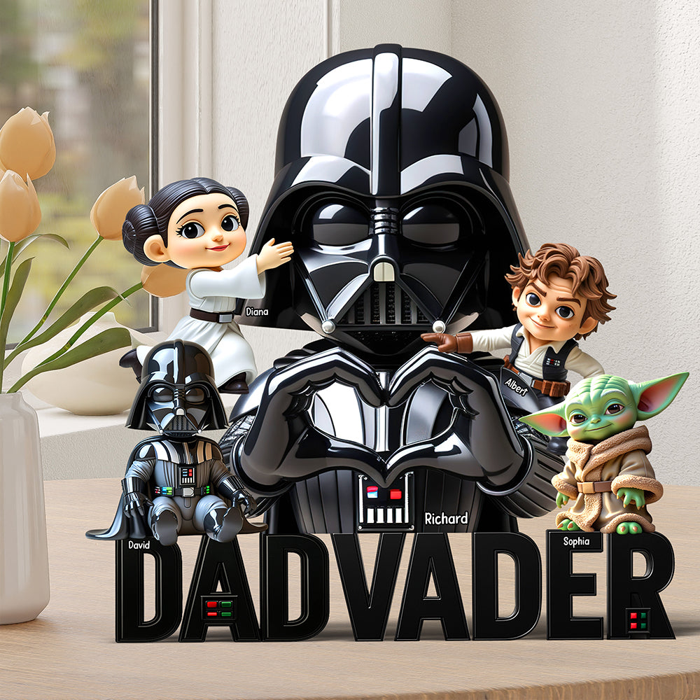 "For the Strongest Dad, A Touch of Love - Personalized Acrylic Plaque Gift for Dad, Grandpa, and Father Figures" Shaped Plaques PopCulturePrints