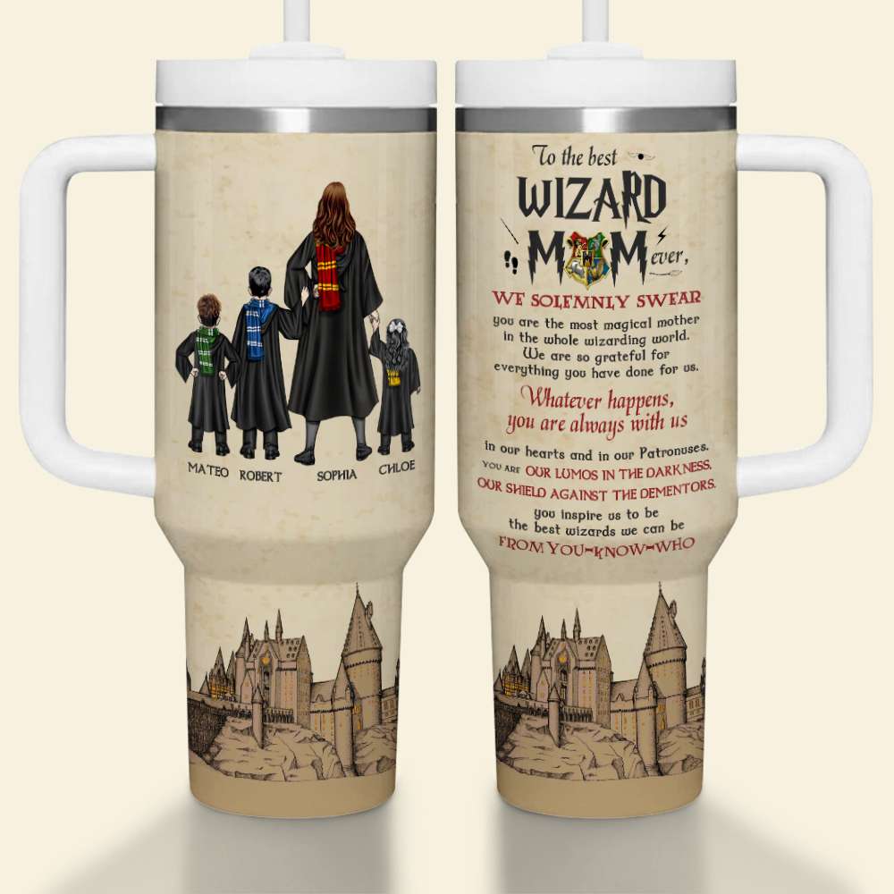 Personalized Wizardry Mom Tumbler - Magical Gift for Moms