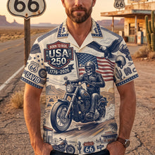 Load image into Gallery viewer, "Born to Ride in Style!" - 250 USA Biker Hawaiian Shirt - Personalized Gifts for Riders, Friends, and Family
