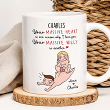 Load image into Gallery viewer, Personalized Couples Coffee Mug - A Unique Love Declaration Coffee Mug PopCulturePrints
