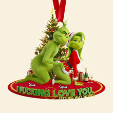 Load image into Gallery viewer, I Fucking Love You - Personalized Christmas Ornament for Couples Ornament PopCulturePrints
