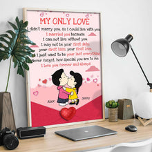 Load image into Gallery viewer, Personalized Cartoon Lovers Canvas Poster - My Only Love Poster &amp; Canvas PopCulturePrints

