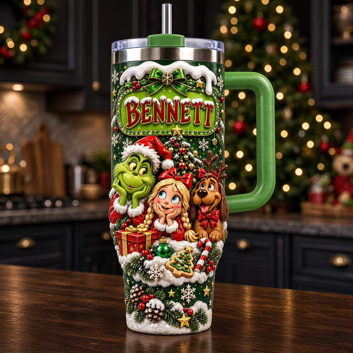 "Spread Holiday Cheer with a Smile!" - Cute Holiday Mischief Tumbler - Personalized Christmas Gift for Family, Friends, Kids, and Everyone Tumbler Cup PopCulturePrints