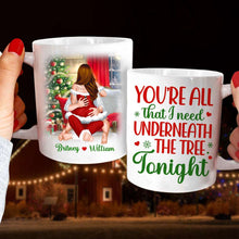 Load image into Gallery viewer, Personalized Christmas Mug - All I Need Under the Tree Coffee Mug PopCulturePrints
