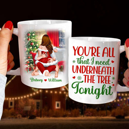 Personalized Christmas Mug - All I Need Under the Tree Coffee Mug PopCulturePrints