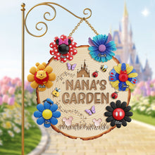 Load image into Gallery viewer, &quot;Welcome to Nana&#39;s Garden, a touch of love and personalization&quot; - Cartoon Flower Garden Wood Sign - Custom Gift for Grandma and Loved Ones Wood Sign PopCulturePrints
