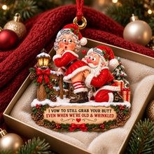 Load image into Gallery viewer, Sweet Santa Couple Ornament - Personalized Christmas Gift For Couples Ornament PopCulturePrints

