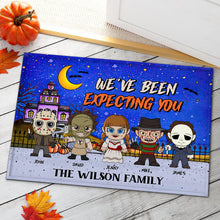 Load image into Gallery viewer, Personalized Spooky Family Halloween Doormat Doormat PopCulturePrints
