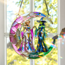 Load image into Gallery viewer, &quot;Illuminate Your Space with Enchantment&quot; - Good x Green Witch Suncatcher Ornament - Personalized Gift for Music Lovers Ornament PopCulturePrints
