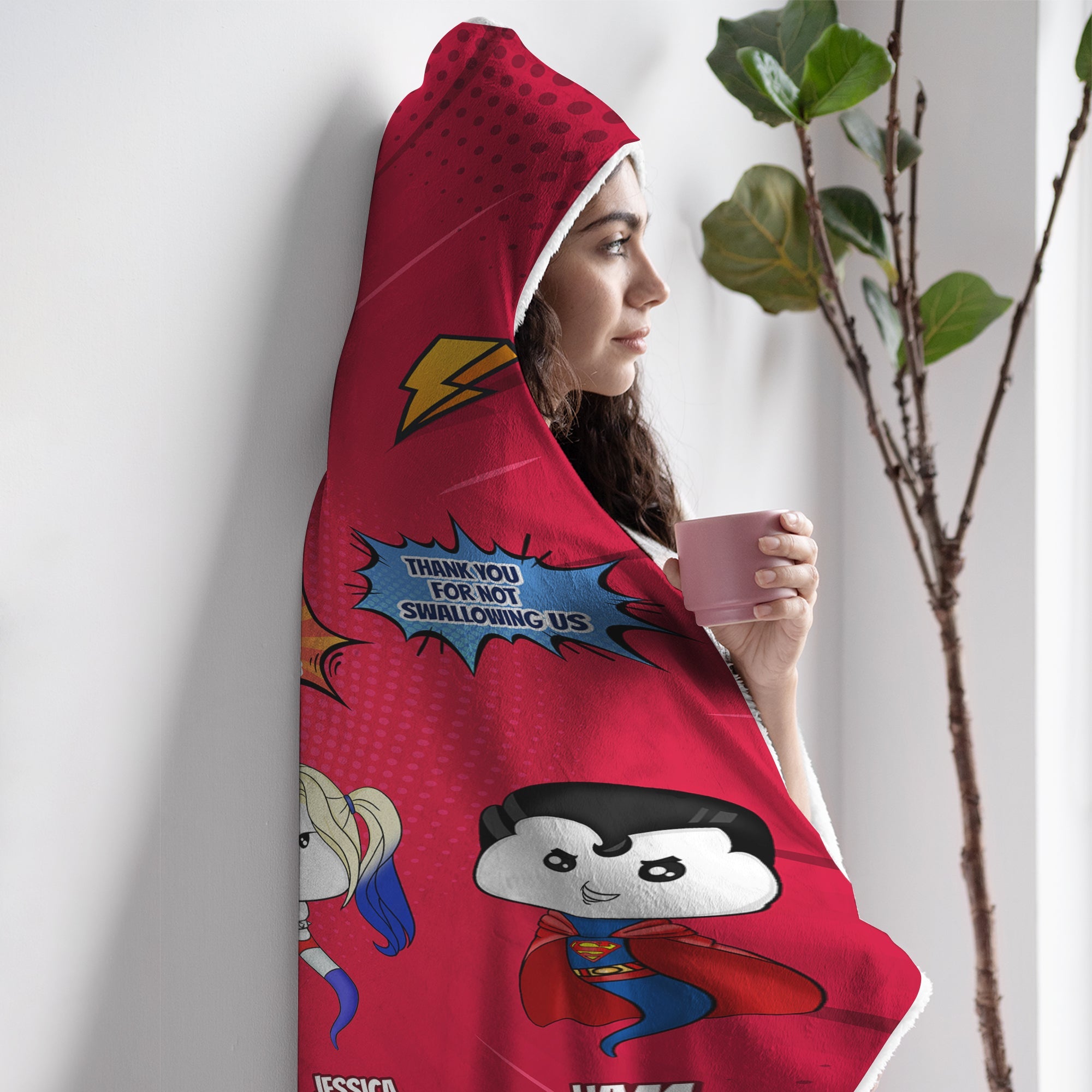 Custom Super Mom Blanket Hoodie - Perfect for Mother's Day Blanket PopCulturePrints