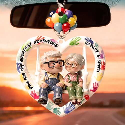 You Are My Greatest Adventure - Old Couple Car Ornament - Personalized Gift for Couples Ornament PopCulturePrints
