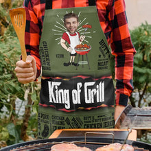 Load image into Gallery viewer, The Grillfather - Custom Photo Meat Smoking Apron for Barbecue Lovers Apron PopCulturePrints
