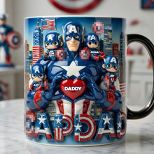 Load image into Gallery viewer, “Super Dad, Super Coffee!” - Shadow Hero Dad Magic Coffee Mug - Personalized Gift for Dads, Grandpas, and Heroes Coffee Mug PopCulturePrints

