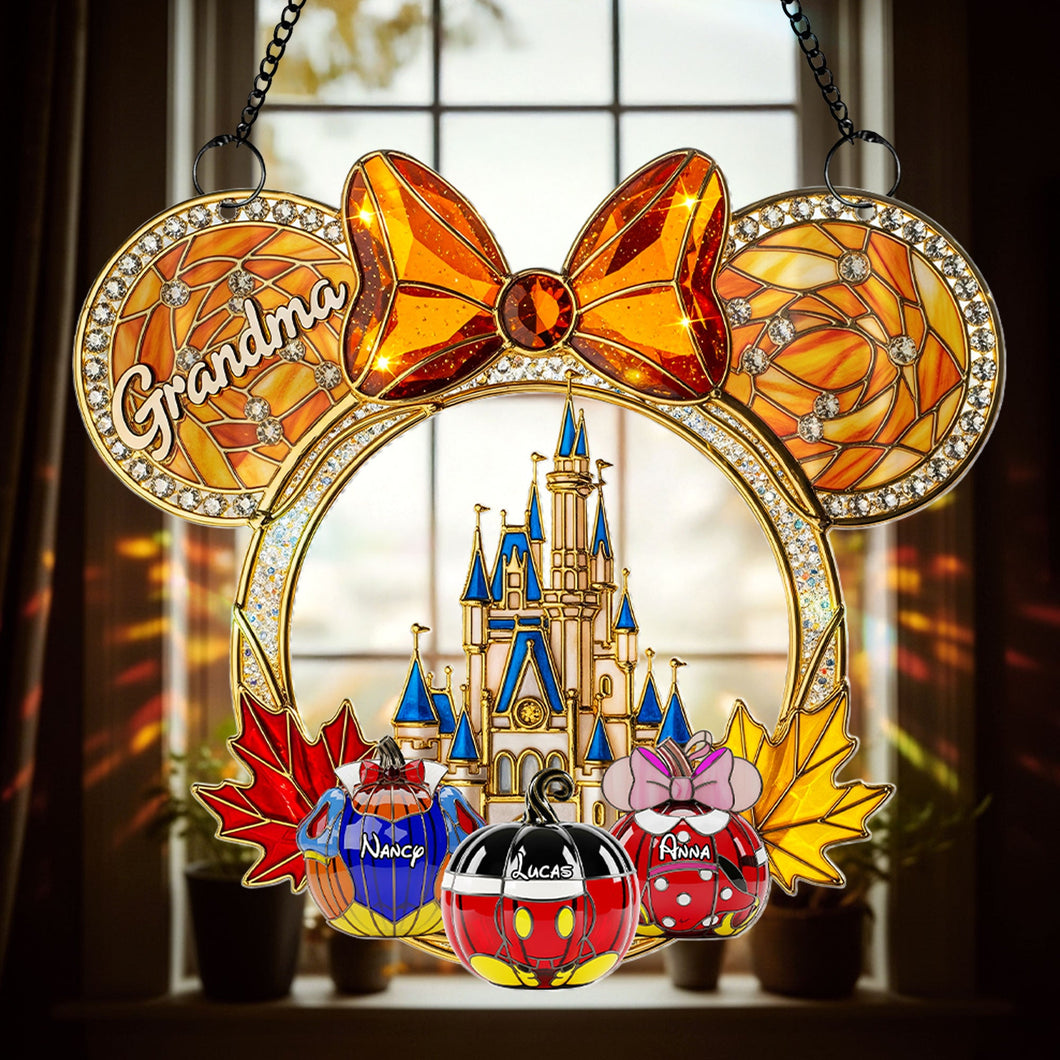 “Grandma, You’re a Treasure!” - Personalized Halloween Grandma Suncatcher Ornament Ornament PopCulturePrints