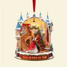 Load image into Gallery viewer, “A Tale As Old As Time” – Personalized Christmas Ornament for Couples Ornament PopCulturePrints
