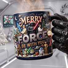 Load image into Gallery viewer, Merry Force, Be with You - Personalized Christmas Magic Mug Coffee Mug PopCulturePrints
