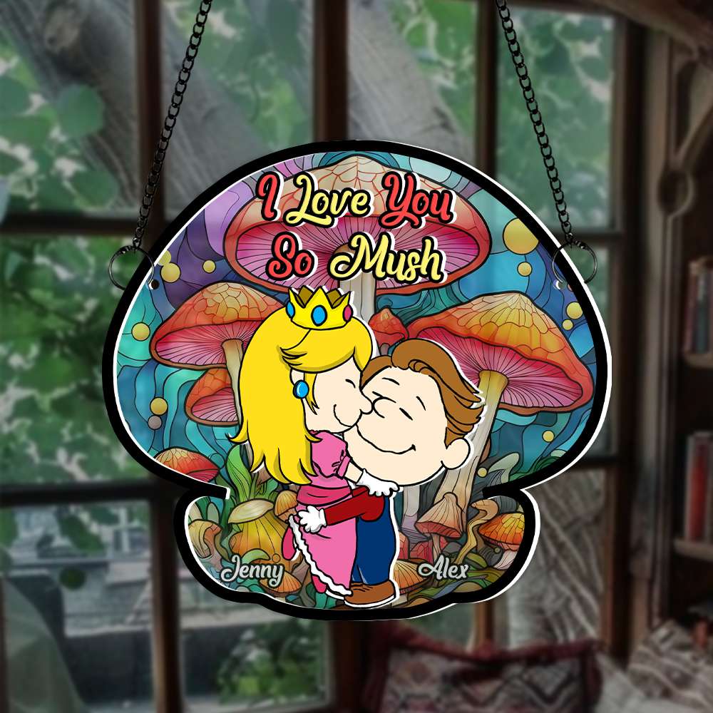 Personalized Couples Acrylic Suncatcher - Love You So Mush Suncatcher PopCulturePrints