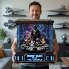 Load image into Gallery viewer, Best Dad in the Galaxy - Personalized Acrylic Plaque for Dads Shaped Plaques PopCulturePrints

