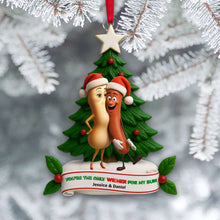 Load image into Gallery viewer, You&#39;re the Only Wiener for My Bun - Cute Food Duo Ornament - Personalized Gift for Couples Ornament PopCulturePrints
