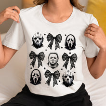 Load image into Gallery viewer, Horror Icons Bow Tie Halloween Shirt
