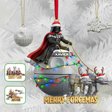 Load image into Gallery viewer, “Come to the Merry Side” - Personalized Cosmic Guardian Acrylic Ornaments - Unique Christmas Gift for Friends, Family &amp; Collectors Ornament PopCulturePrints

