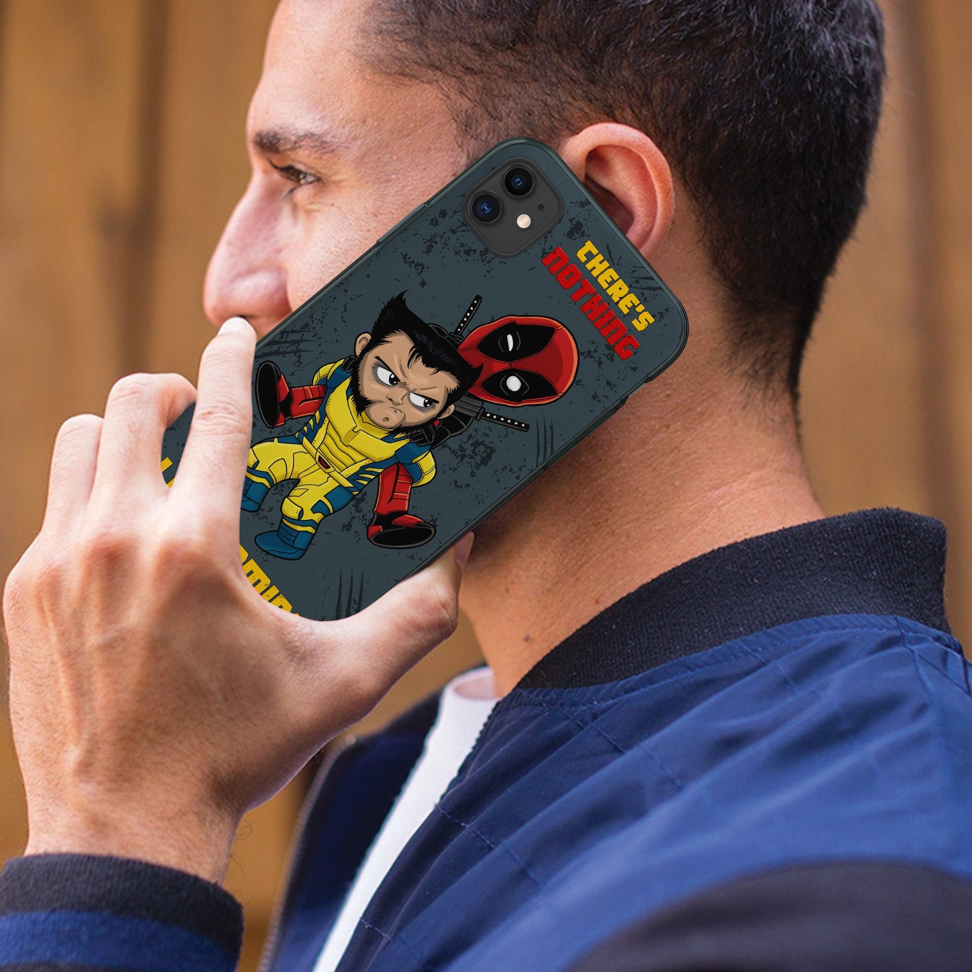 Funny Wolverine and Deadpool Phone Case