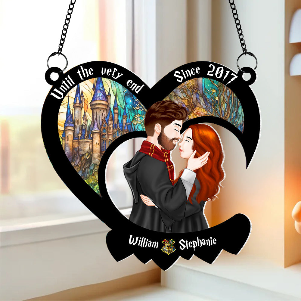 Personalized Harry Potter-Themed Heart-Shaped Hanging Ornament for Couples