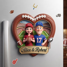 Load image into Gallery viewer, Love On The Field Fridge Magnet - Personalized Gifts For Couples 05huti140726 Fridge Magnet PopCulturePrints
