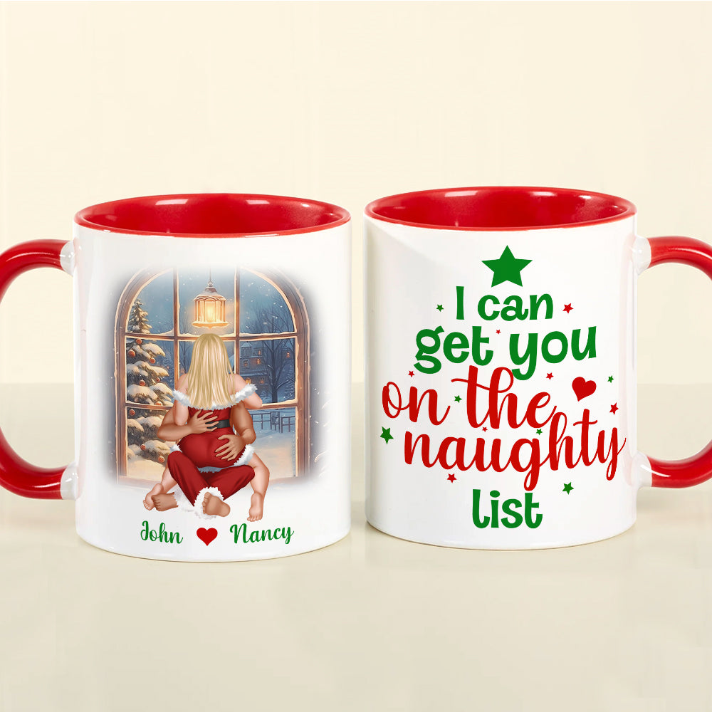 Personalized Christmas Naughty List Couple Mug Coffee Mug PopCulturePrints