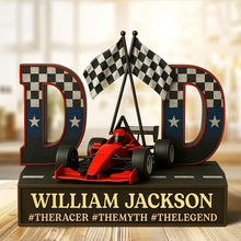 Load image into Gallery viewer, “Every Day is Race Day” - Racing Dad Acrylic Plaque - Personalized Gift for Dad, Grandpa, and All Racing Enthusiasts Shaped Plaques PopCulturePrints
