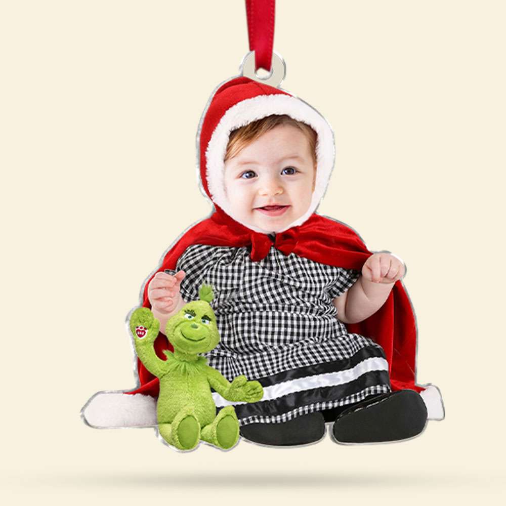 Personalized Funny Christmas Costumes Kid Photo Acrylic Ornaments