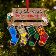 Load image into Gallery viewer, Custom Magic Family Christmas Ornaments - Personalized Stockings
