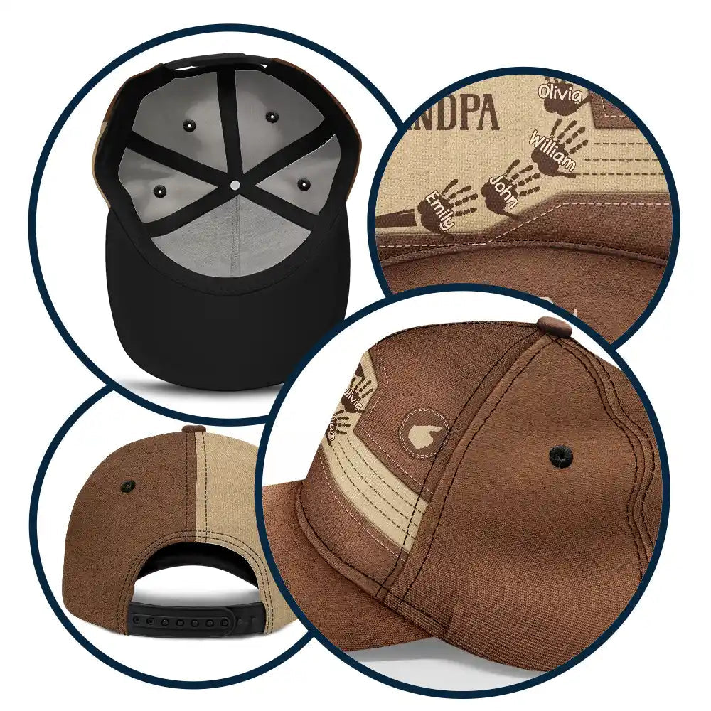 Grandpa's Love: Personalized Classic Cap - Custom Gift for Grandpa, Dad, Father, and Grandkid Classic Cap PopCulturePrints