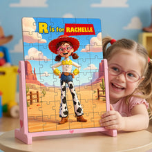 Load image into Gallery viewer, “Unleash Your Inner Cowgirl!” - Custom Photo Cowgirl Jigsaw Puzzle - Personalized Gift for Kids
