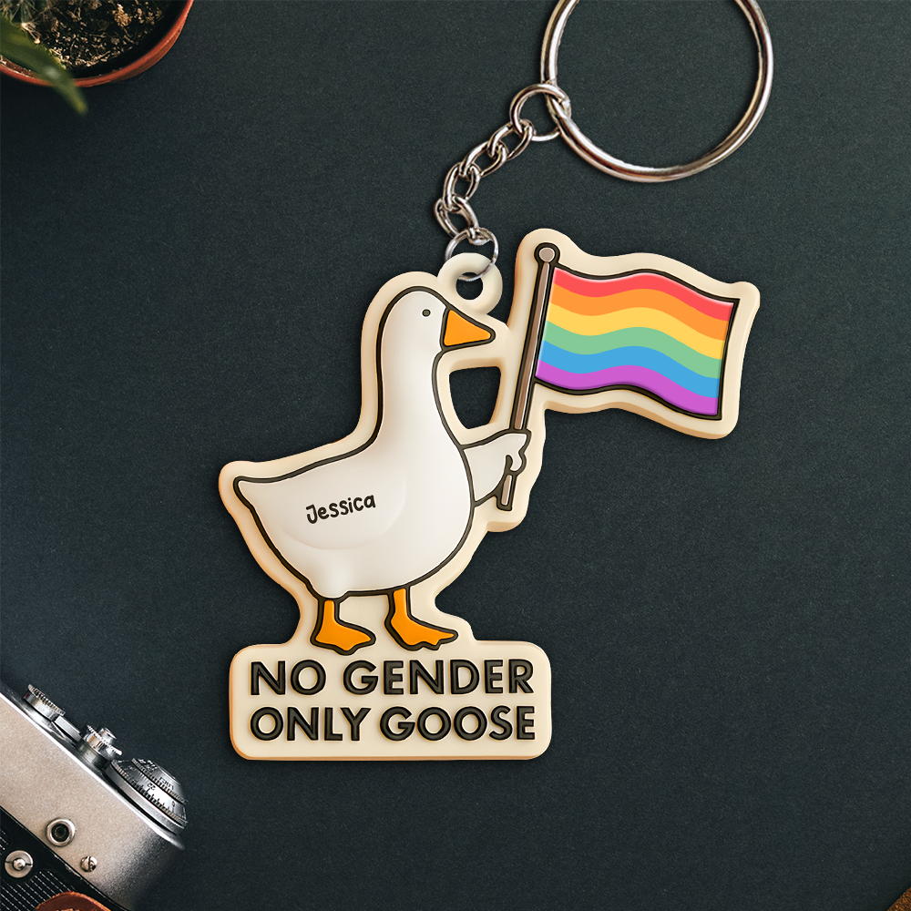 Celebrate Diversity with a Touch of Fun - LGBT Goose Keychain - Personalized Gift for Friends and Family Keychains PopCulturePrints