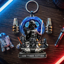 Load image into Gallery viewer, I Am Their Father Keychain - Customizable Gift for Dad, Grandpa, and All Star Wars Fans Keychains PopCulturePrints

