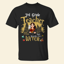 Load image into Gallery viewer, Personalized 3rd Grade Teacher Wizard Themed T-Shirt
