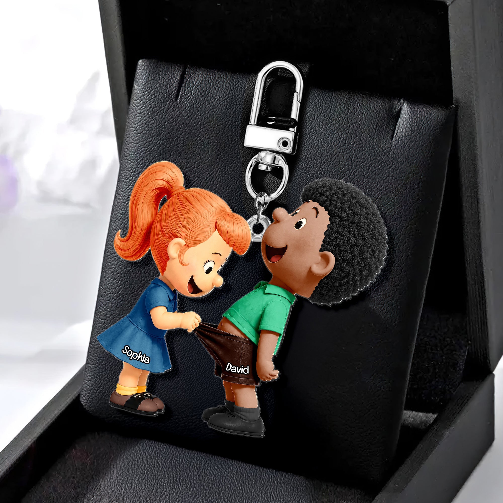 “Together We Create Trouble” - Troublemaker Couple Acrylic Keychain - Personalized Gifts for Couples Keychains PopCulturePrints