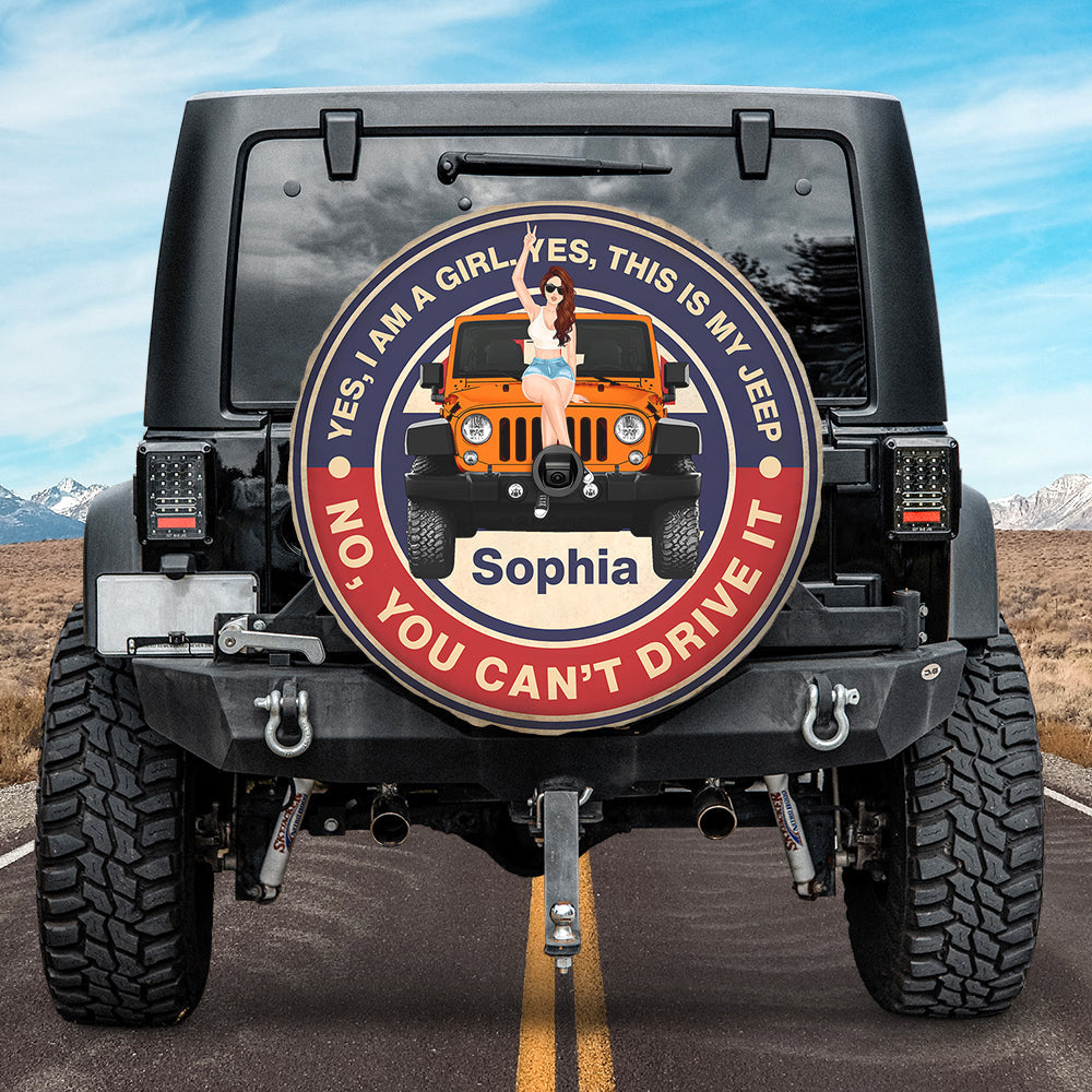 Personalized Jeep Girl Tire Cover - Yes, This Is My Jeep