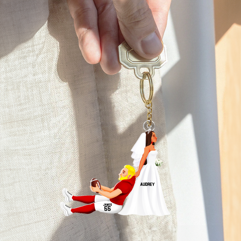 Personalized American Football Lover Keychain - Unique Gift for Sports Fans Keychains PopCulturePrints