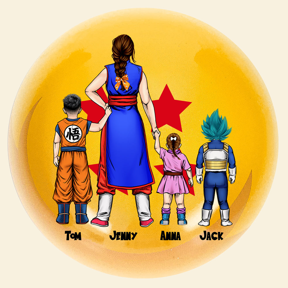 Custom Anime Family Pillow - Mother's Day Gift Pillow PopCulturePrints